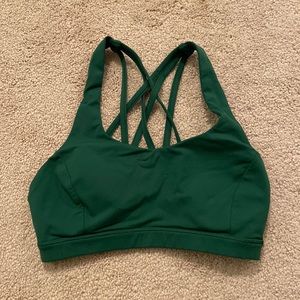 Lululemon sports bra in forest green size 2